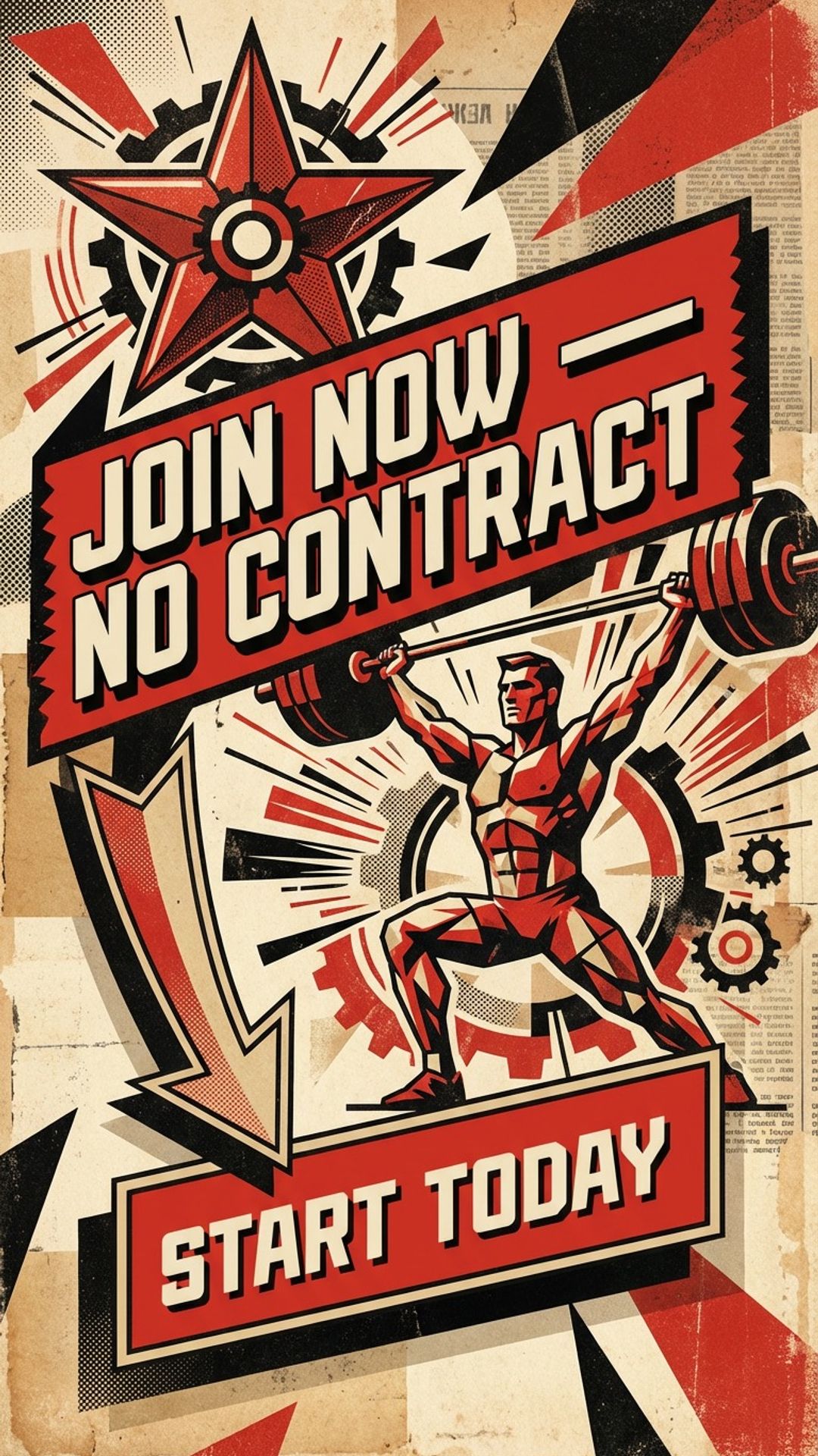 gym digital signage showing constructivist gym screen design