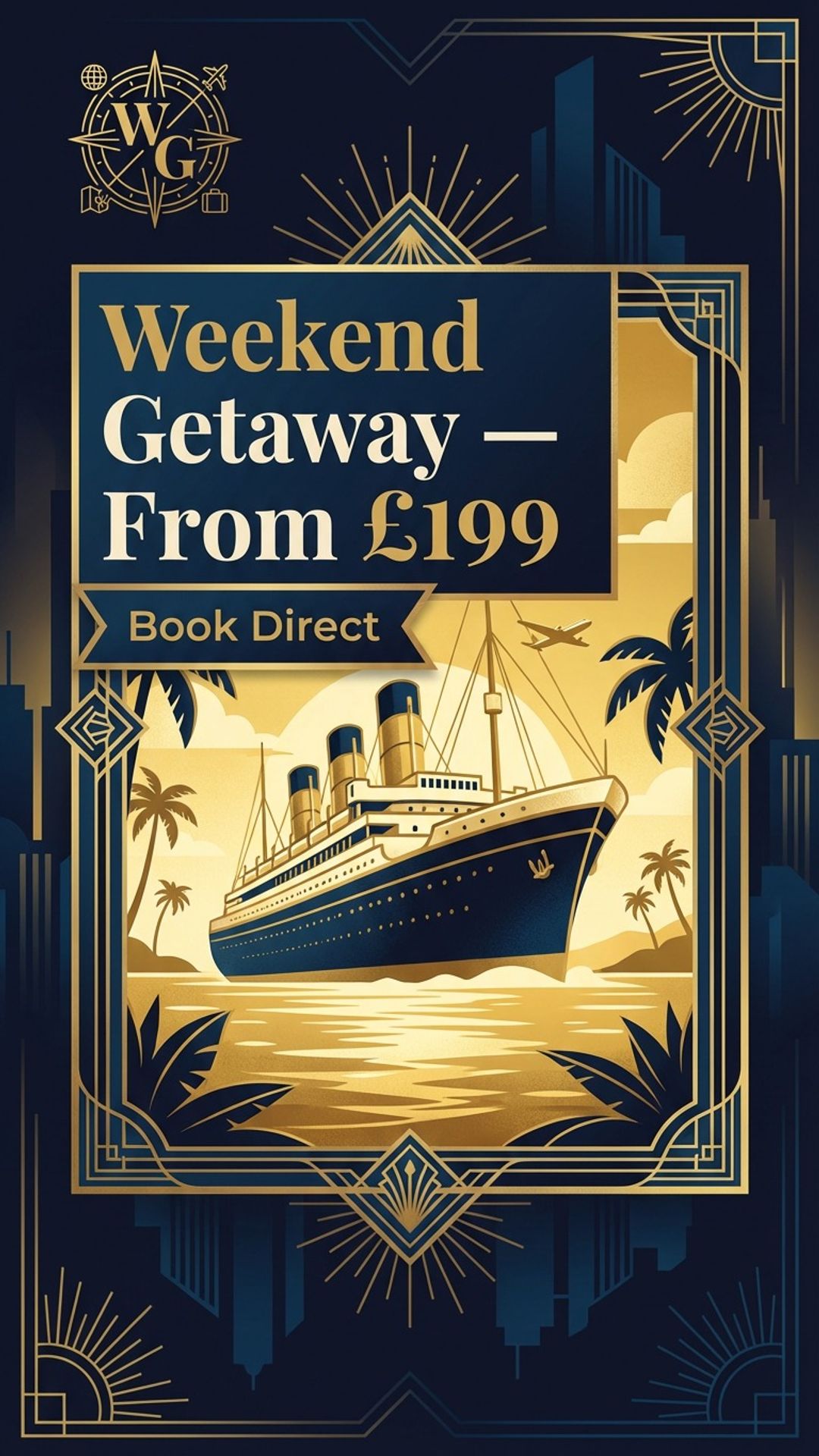 hotel digital signage showing deco hotel screen design