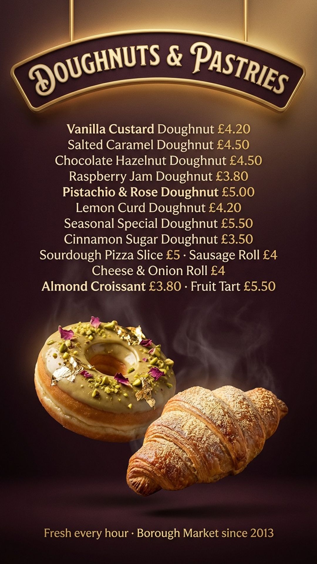 Café digital signage content example