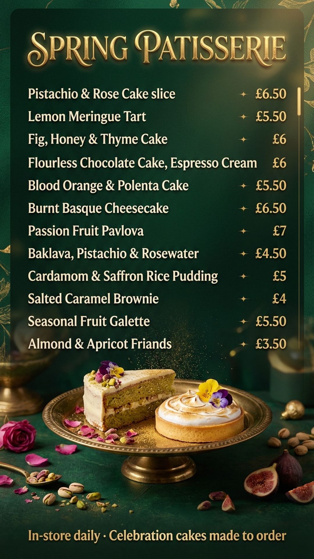 Café digital signage content example
