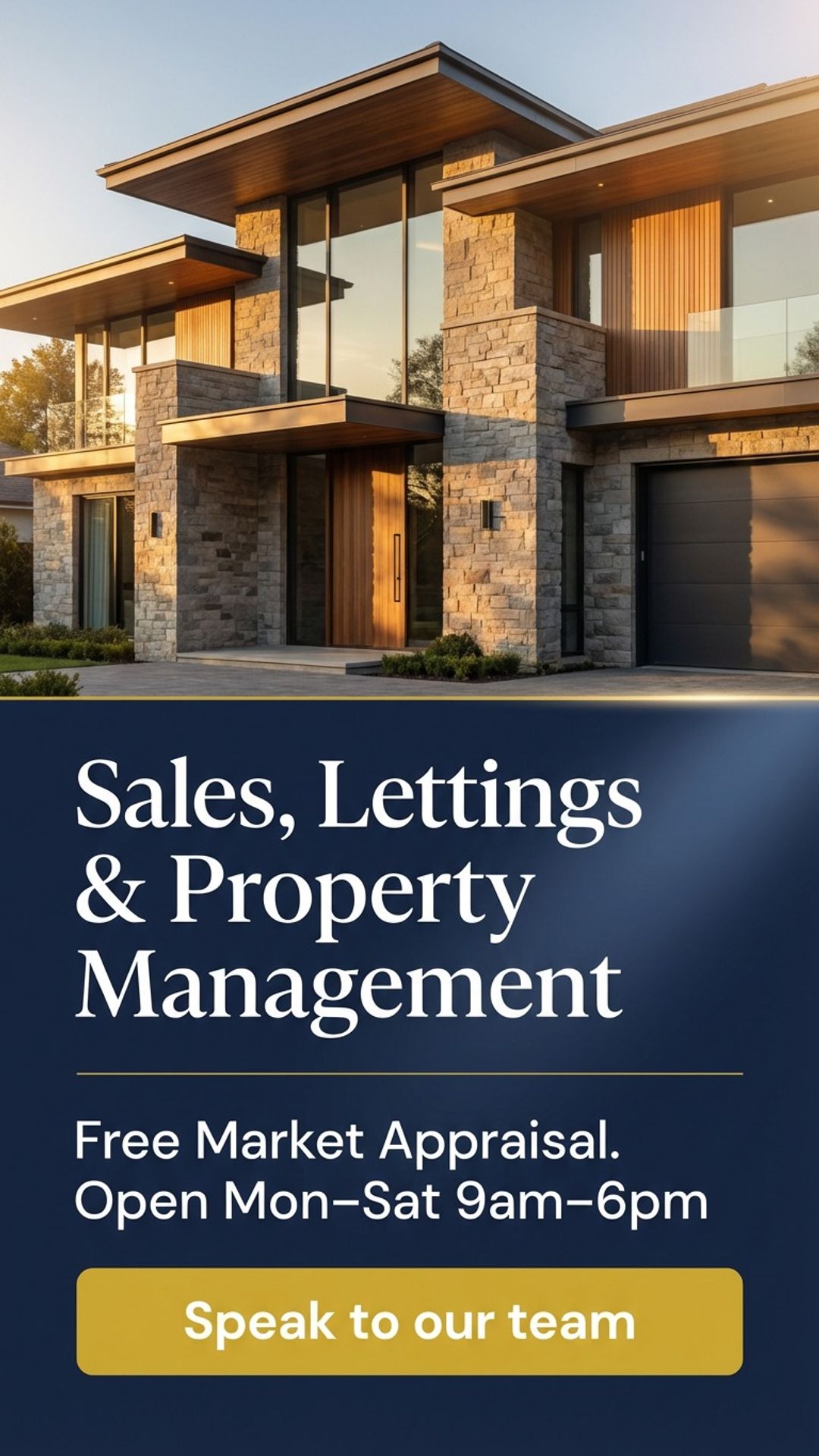 Estate Agent digital signage content example