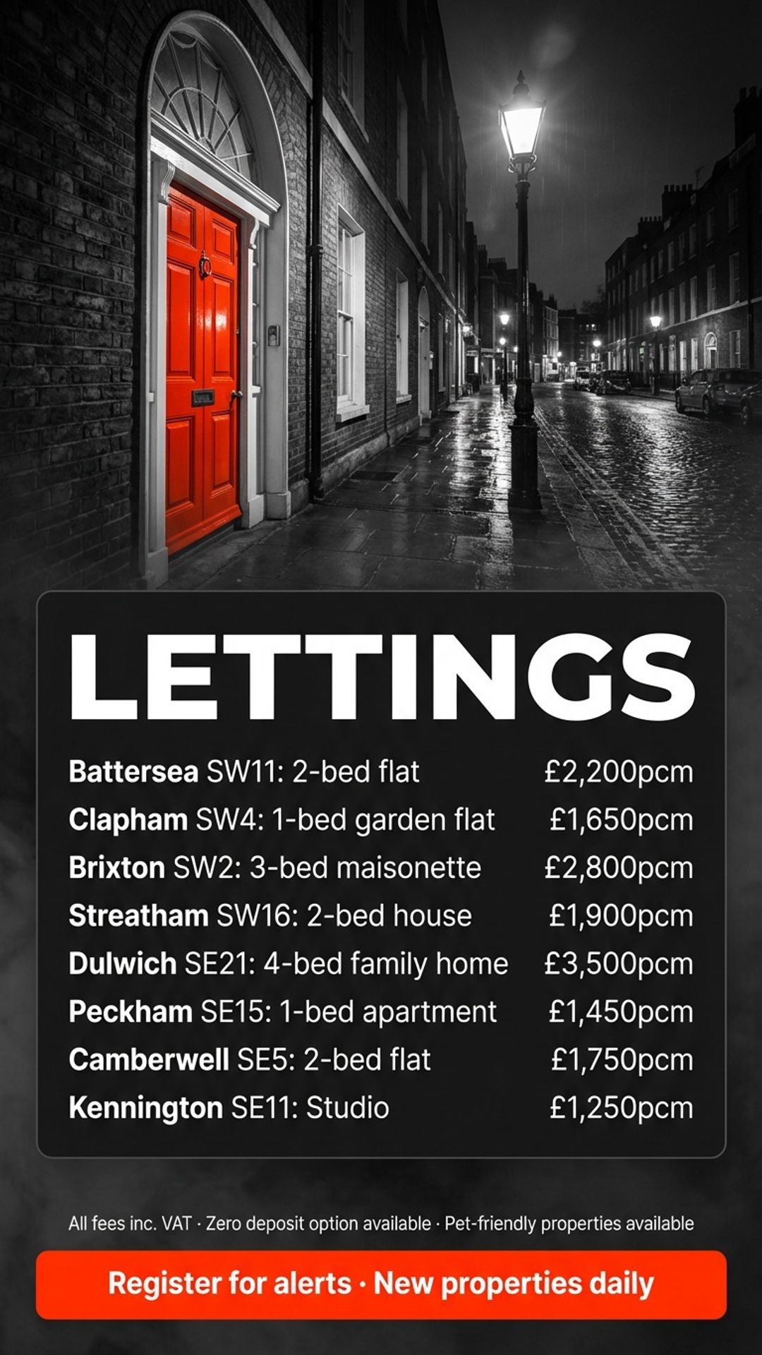 Estate Agent digital signage content example
