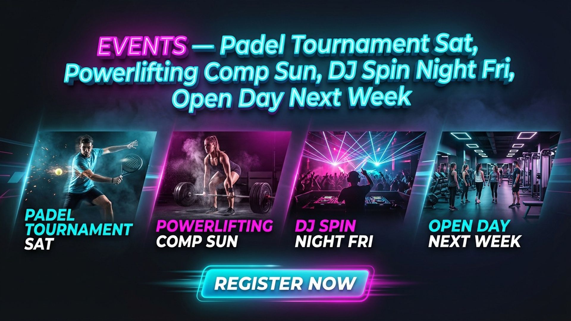 Square concert announcement graphic