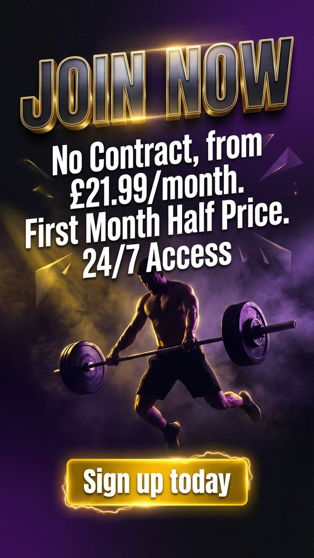 Gym & Fitness digital signage content example