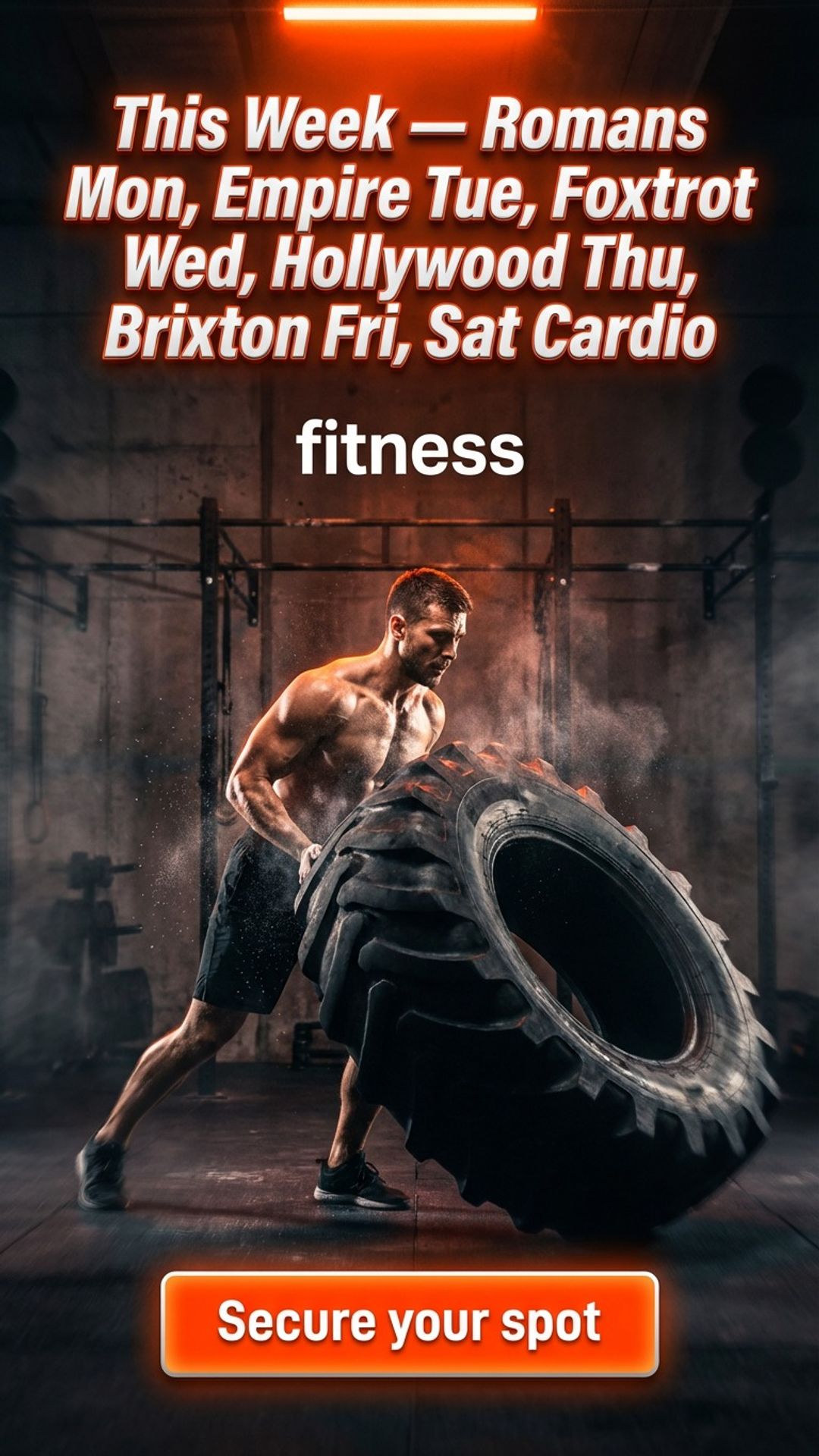 Gym & Fitness digital signage content example