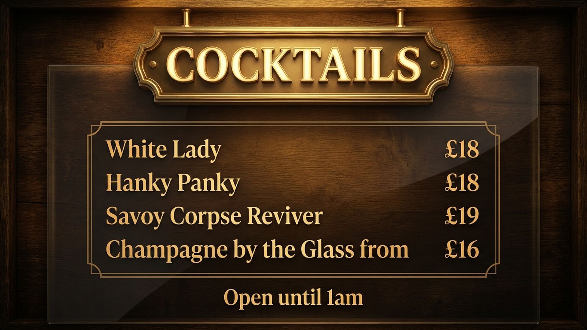hotel digital signage showing bar promo screen design
