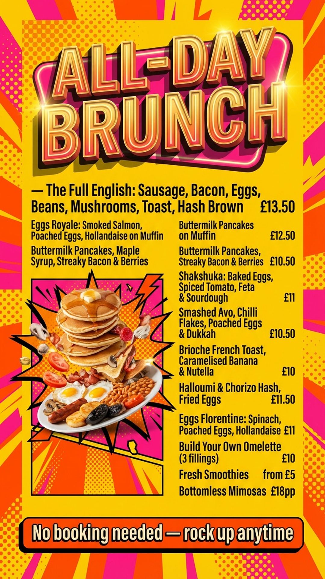 Restaurant digital signage content example