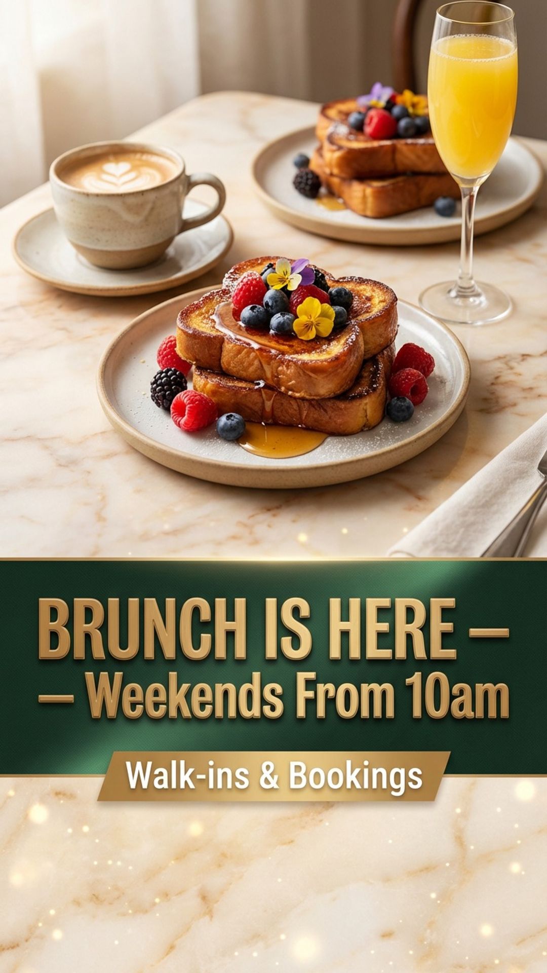 Restaurant digital signage content example