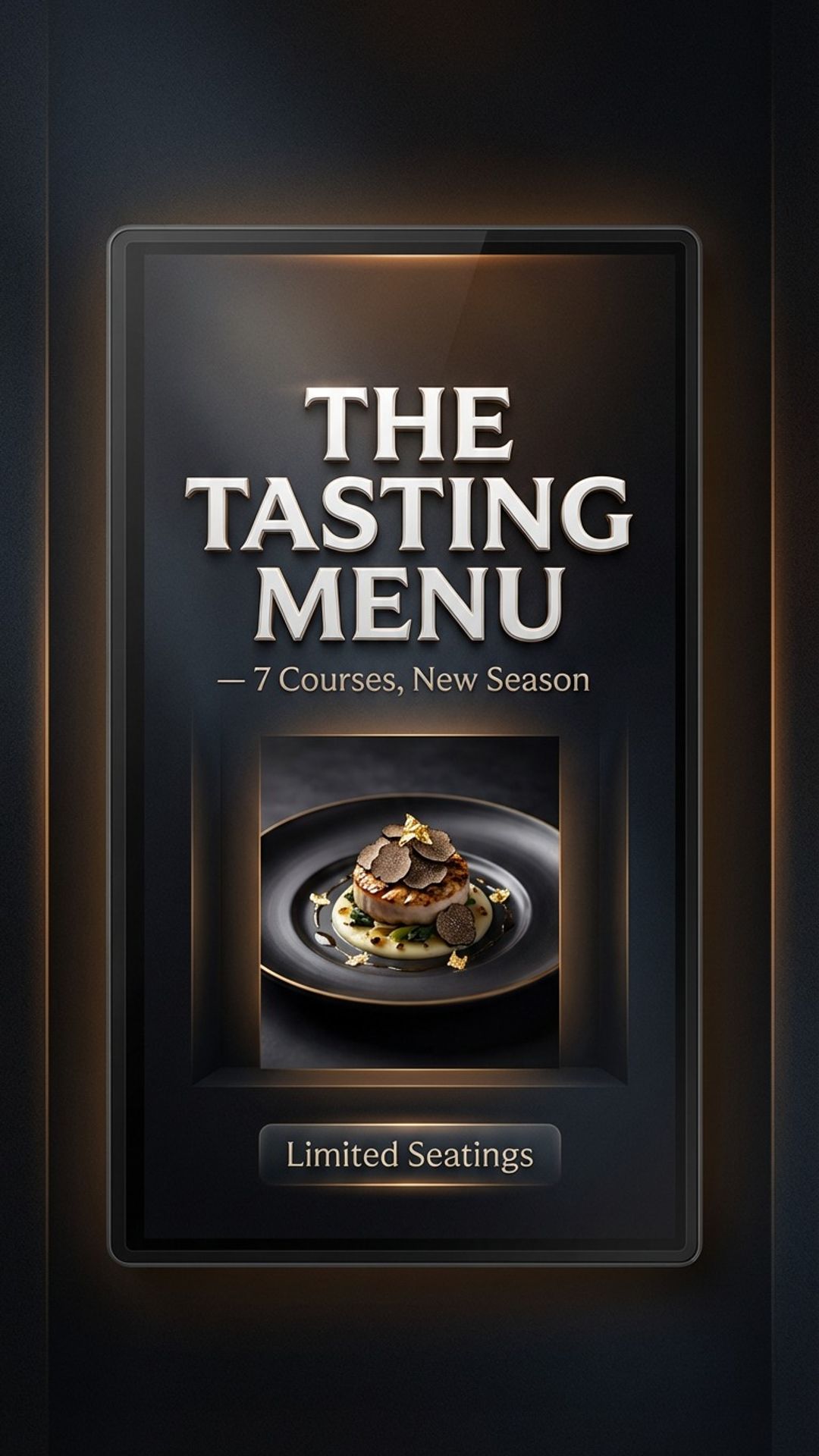 Restaurant digital signage content example