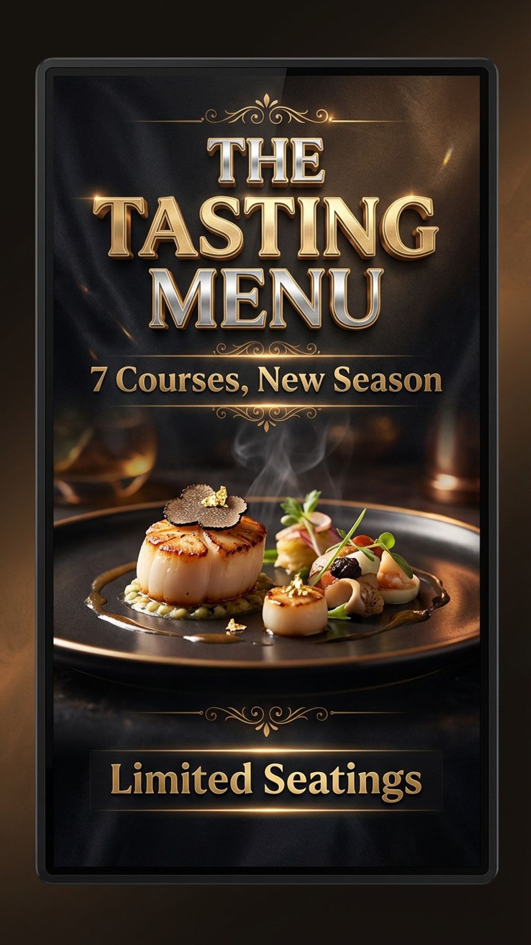 Restaurant digital signage content example