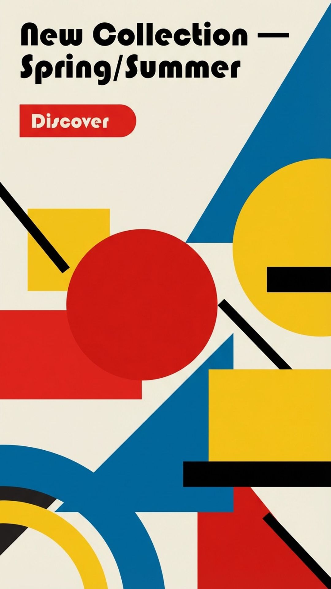 retail digital signage showing bauhaus new collection screen design