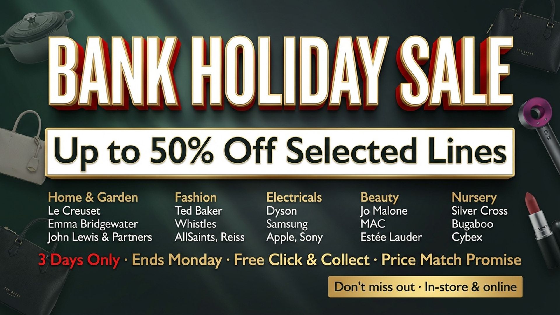 digital window display screen showing flash sale design