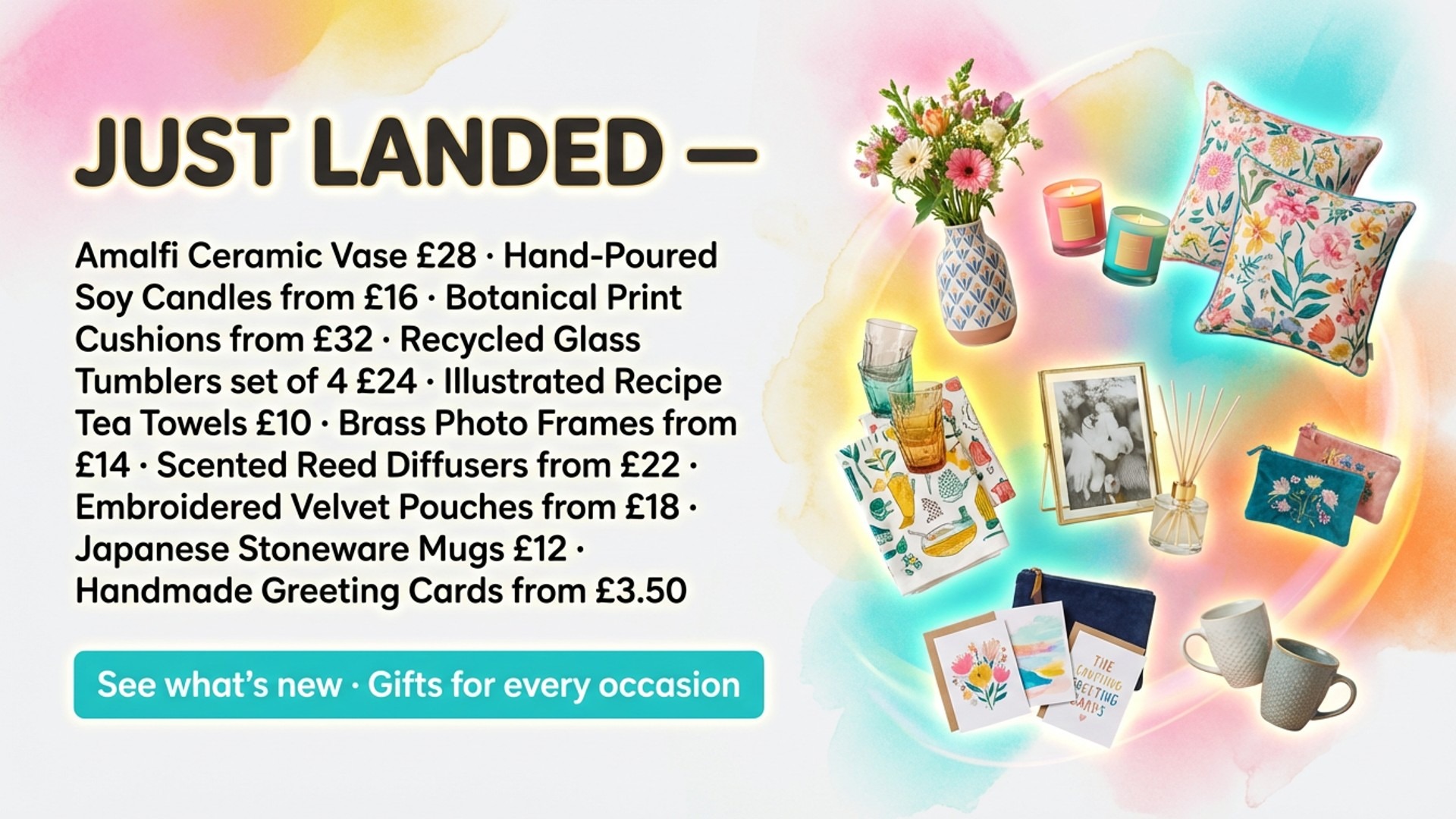 retail digital signage showing new arrivals screen design