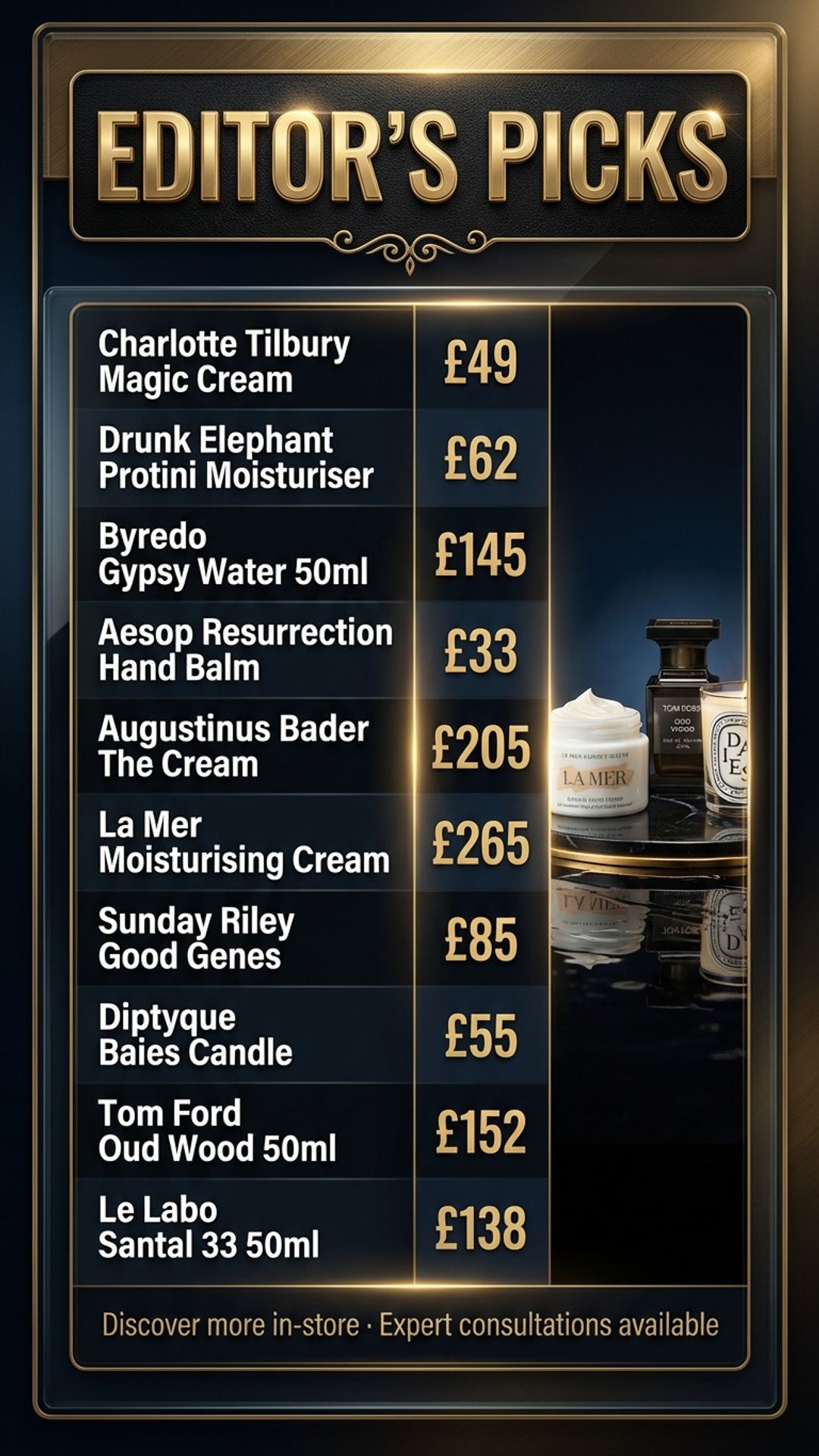 Retail digital signage content example