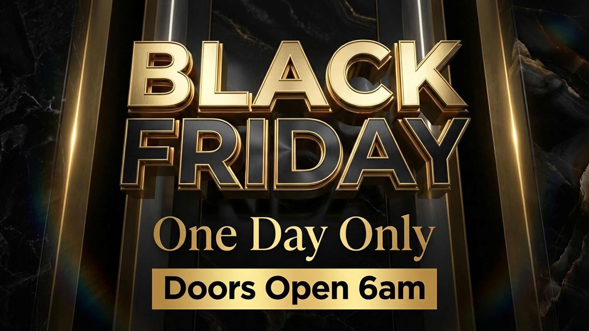 digital window display screen showing black friday design