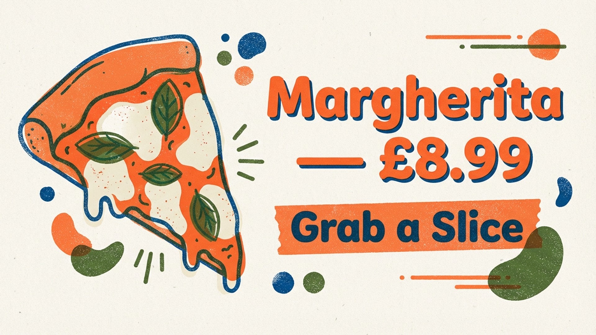 Takeaways digital signage content example