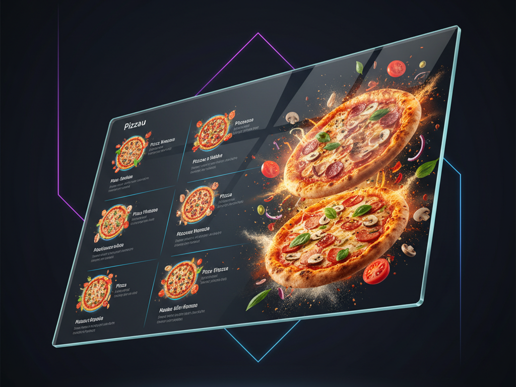 Digital menu layout preview